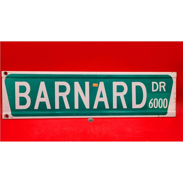 Barnard Drive Metal Street Sign