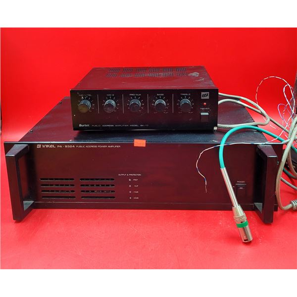 2 Public Address Power Amplifiers (Burtek & Inkel)