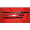 Image 1 : Decorative Asian Katana w/ Sheath & Wooden Practice Sword