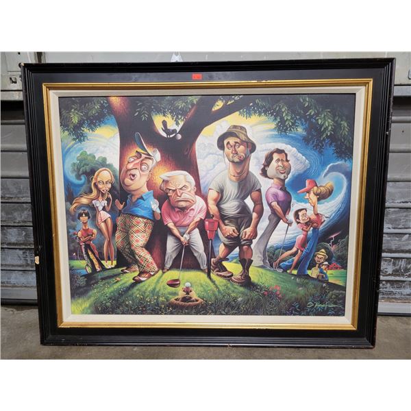 Framed Caddyshack Caricature Print by O'Keefe