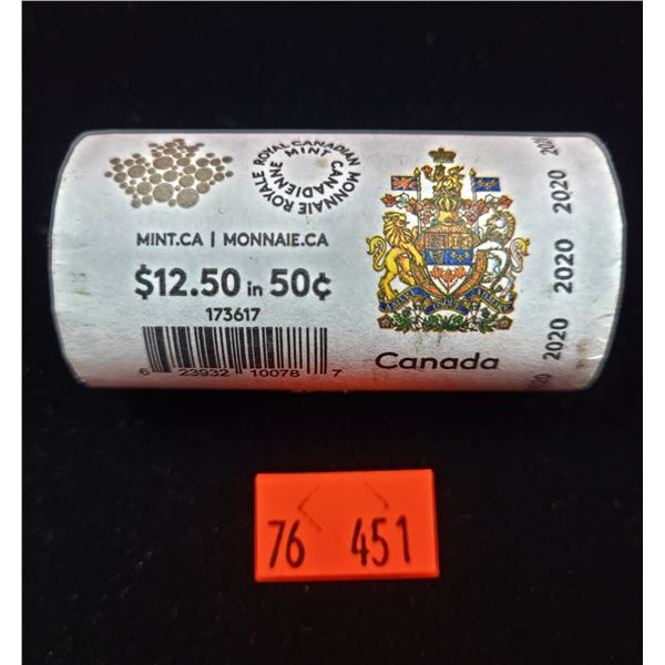 Royal Canadian Mint Roll of 50 Cent Coins