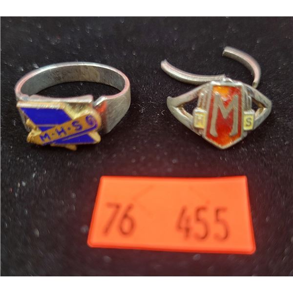 2 VTG Sterling School Rings