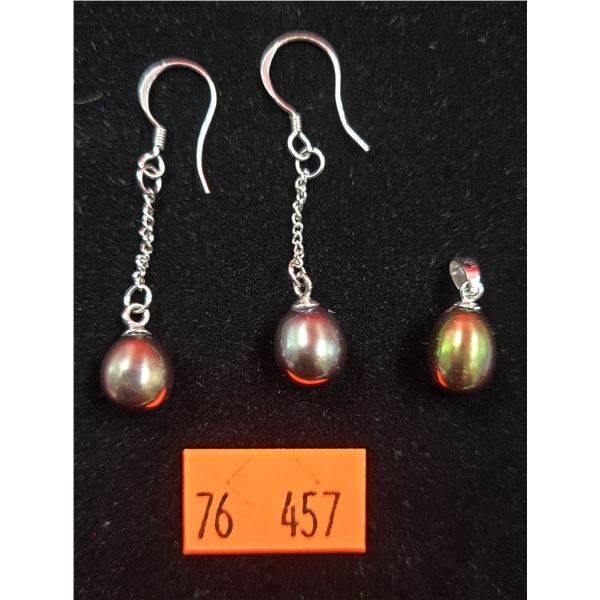 Sterling Silver Earrings & Pendant