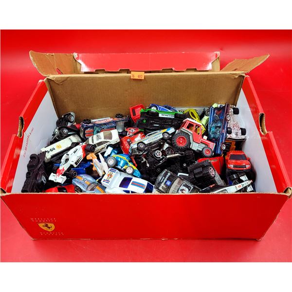 Box of Mostly Diecast Vehicles
