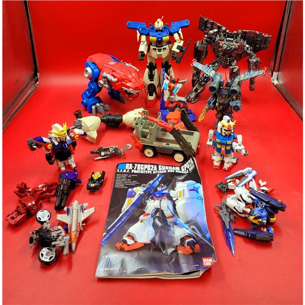 Mostly Action Figure Lot w/ Gundam, Lockdown, & More