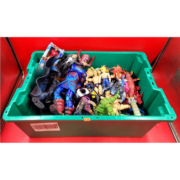 Bin of Action Figures w/ Galactus, Punisher, & More