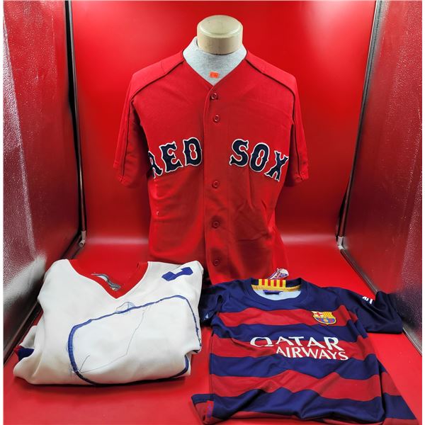 Red Sox Jersey, Soccer Jersey, & Hawerchuk Jersey