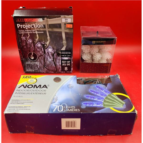 Noma Blue Indoor/Outdoor Lights, Projection Lights, & Pinecone Lights