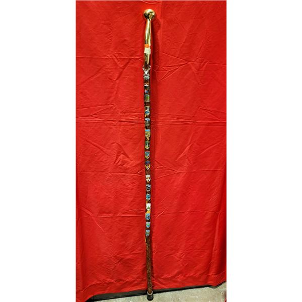 German Walking Stick w/ Assorted Crests