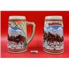 Image 1 : 2 Ceramarte Budweiser Clydesdales Steins Made in Brazil