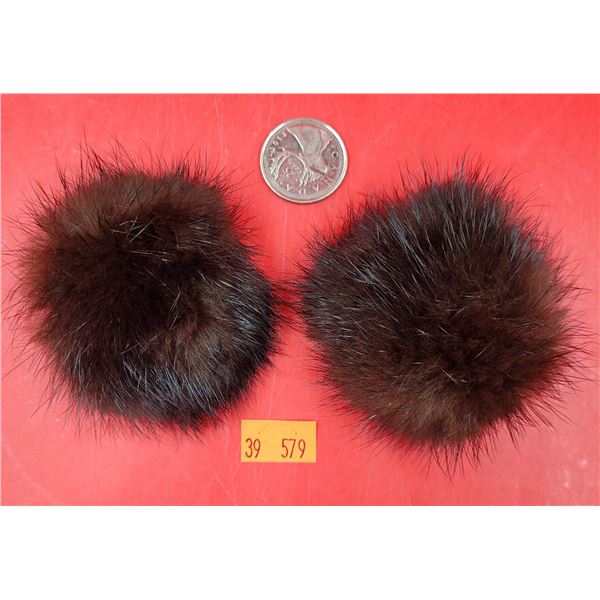 Pair of VTG Mink Fur Clip Brooches