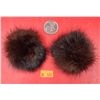 Image 1 : Pair of VTG Mink Fur Clip Brooches