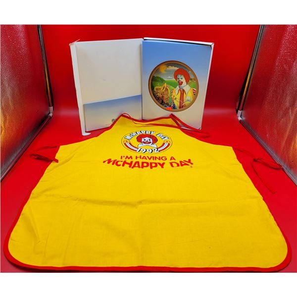 VTG McDonald's Collector Plate & McHappy Day Apron