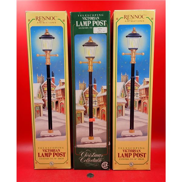3 Telescoping Victorian Lamp Post Decorations