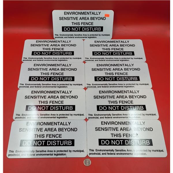 Lot of Metal "Environmentally Sensitive Area" Signs