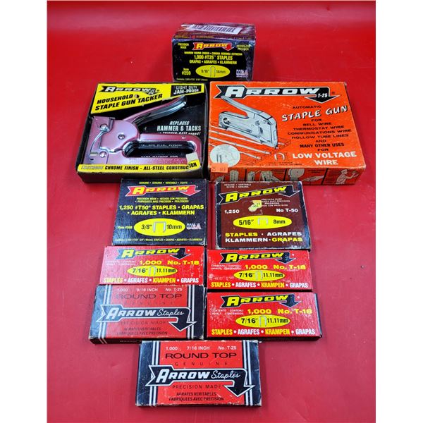 2 Arrow Staple Guns & Assorted Staples