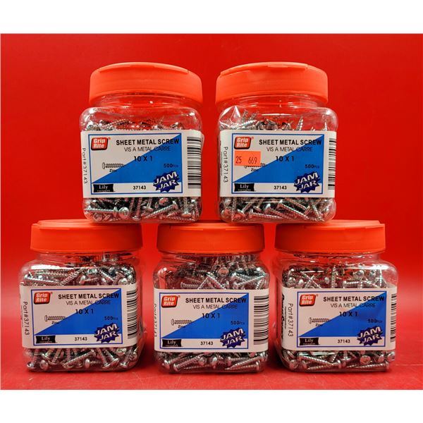 Lot of Grip Rite 10 x 1 Sheet Metal Screws