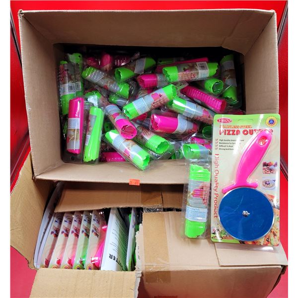 Lot of Garlic Peeling Tubes & Pizza Cutters