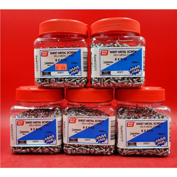 Lot of Grip Rite 8 x 9/16 Sheet Metal Screws