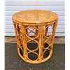 Image 1 : Bamboo & Rattan Round Woven Top Side Table