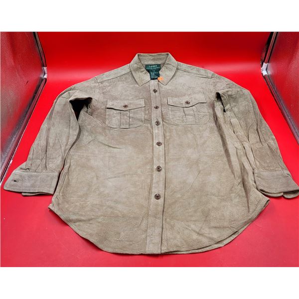 Ralph Lauren 100% Leather Button-Up Shirt