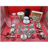 Image 1 : VTG Kitchen Lot w/ Cookie Cutters, Teacups & Saucers, Microwave Ramekins, & More