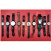 Image 1 : Lot of Assorted Leather Strap Watches w/ Mickey Mouse, Fossil, Roots, & More