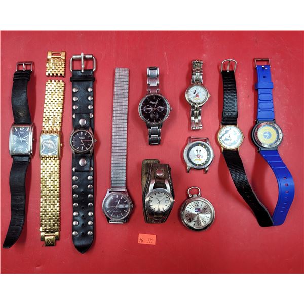 Lot of Assorted Watches w/ Tommy Hilfiger Pocket Watch, Fossil, Kenneth Cole, & More