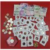 Image 1 : Lot of Assorted World Currency w/ Paper Money, Coins, & 9/11 Commemorative Medallion