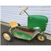 Image 1 : VTG Green & Yellow Metal Ride On Toy