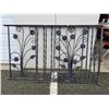 Image 1 : VTG Metal Fencing w/ Floral Accents
