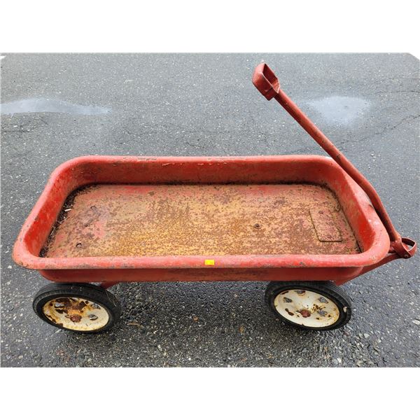 Red VTG Metal Wagon