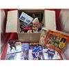 Image 1 : Sports Collectible Lot w/ 1990 Baseball Card & Book Set, Pucks, Cards, & More