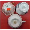 Image 2 : 3 Bone China Teacups & 2 Saucers (Paragon, Shelley, & Windsor)