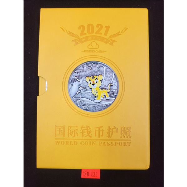 2021 World Coin Passport w/ 20 Assorted World Coins & 5 Gram 999 Silver Medal