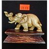 Image 1 : Antique 3" Hand-Carved Bone Elephant on Stand
