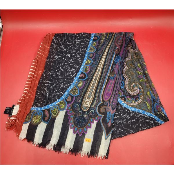 Etro Milano 100% Wool Scarf Made in Italy