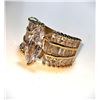Image 4 : 14 Kt Yellow Gold Plated 4.65 Ct Lab Simulated Diamond Ring
