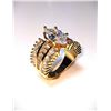 Image 6 : 14 Kt Yellow Gold Plated 4.65 Ct Lab Simulated Diamond Ring