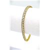 Image 2 : 14KT Yellow Gold Plated Lab Simulated Diamond Tennis Bracelet