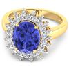 Image 3 : 14KT Yellow Gold 3.43ct Tanzanite and Diamond Ring
