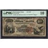Image 1 : 1882 $10 Port Lavaca TX National PMG 10