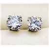 Image 2 : Sparkling 4 Cttw White Lab Simulated Diamond Earrings