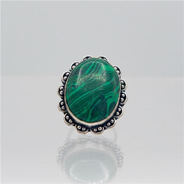 Pretty Natural 36.25 Ct Malachite Ring