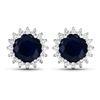 14KT White Gold 2.2ctw Blue Sapphire and Diamond Earrings