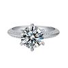 Sparkling 3Ct White Fire Moissanite Solitaire Ring