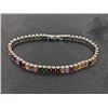 Image 7 : 14KT White Gold Plated Mixed Color Simulated Sapphire Bracelet