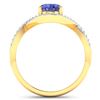 Image 4 : 14KT Yellow Gold 1.09ctw Tanzanite and Diamond Ring