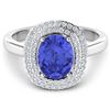 14KT White Gold 1.41ct Tanzanite and Diamond Ring