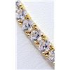 Image 5 : 14 Kt Yellow Gold Plated 18.5 Cttw Lab Simulated Diamond Tennis Necklace